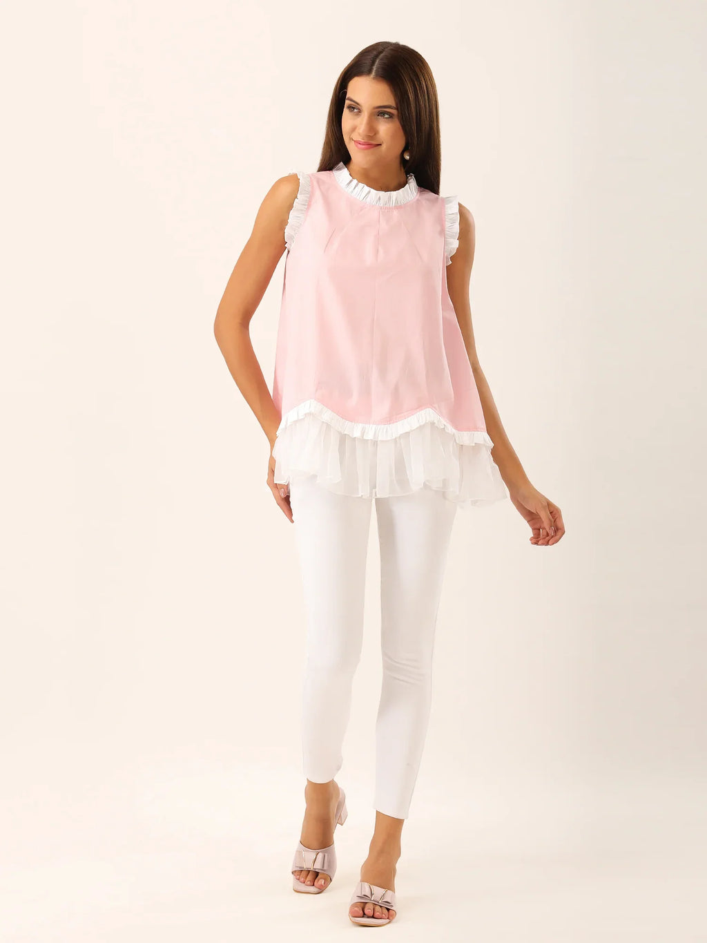 BLUSH FRILL TOP
