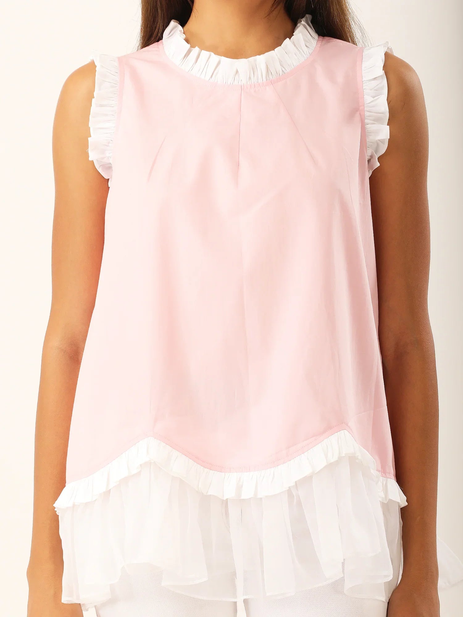 BLUSH FRILL TOP