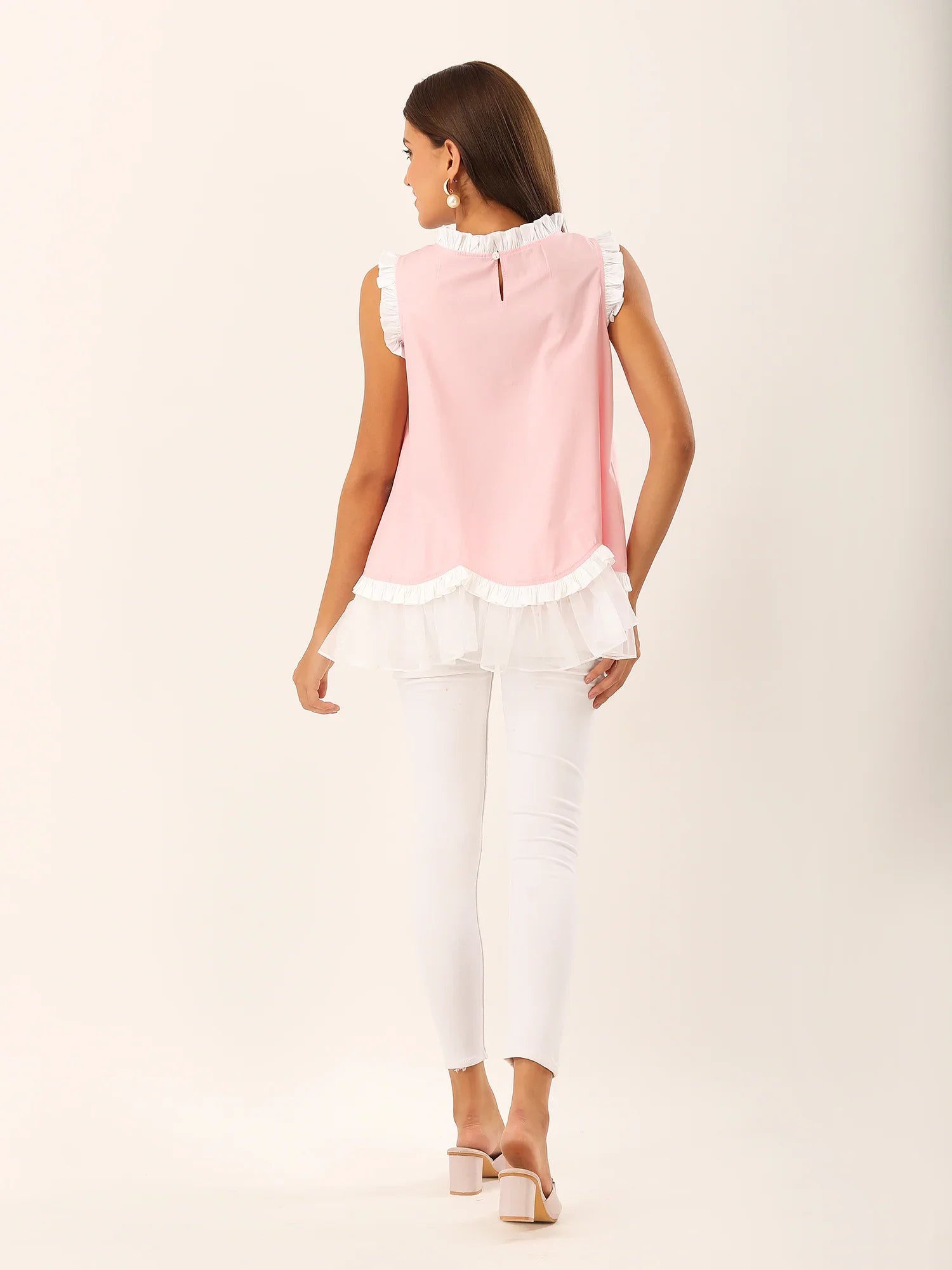BLUSH FRILL TOP